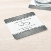 Elegant Modern Custom Silver 25 Jahre alt Rechteckiger Pappuntersetzer (angewinkelt)