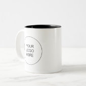 Elegant Modern Custom Upload Your Business Logo Zweifarbige Tasse (Vorderseite Links)