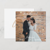 Elegant Modern Custom Wedding Photo Thank You Card (Vorne/Hinten)
