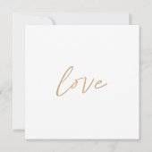 Elegant Modern Custom Wedding Photo Thank You Card (Rückseite)