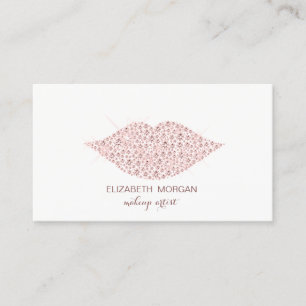 Elegant  Modern,Diamant-Lippen,Visagist Visitenkarte