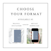 Elegant Modern Dusty Blue Cross Erste Kommune Einladung