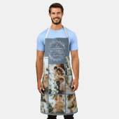 Elegant Modern Dusty Blue Family Foto Collage AG Schürze (Getragen)