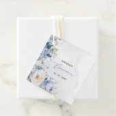 Elegant Modern Dusty Blue Floral Quinceñera Geschenkanhänger (Beispiel)