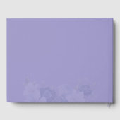 Elegant Modern Dusty Blue Floral Wedding Gästebuch (Rückseite)