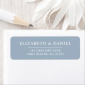 Elegant Modern Dusty Blue Wedding Return Address (Insitu)