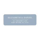 Elegant Modern Dusty Blue Wedding Return Address (Vorne)