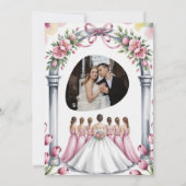 Elegant Modern Dusty Pink Rose Floral Wedding Einladung (Rückseite)