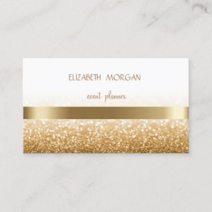 Elegant Modern Einfach Glitzerndes Bokeh ,Goldene  Visitenkarte