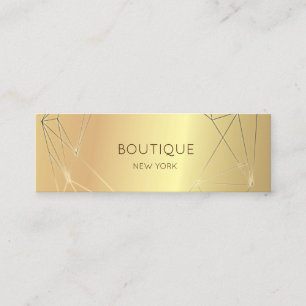 Elegant Modern Einfach Gold Geometrisch Mini Visitenkarte
