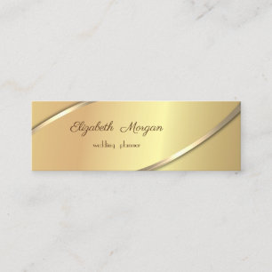 Elegant Modern Einfach, Goldene Streifen Mini Visitenkarte