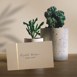 Elegant Modern Einfach, Goldstreifen Visitenkarte