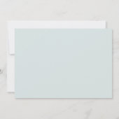 Elegant Modern Eucalyptus Powder Blue Wedding Invi Einladung (Rückseite)