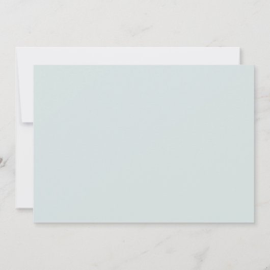 Elegant Modern Eucalyptus Powder Blue Wedding Invi Einladung (Rückseite)