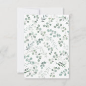 Elegant Modern Eukalyptus Greenerity Wedding Einladung (Rückseite)
