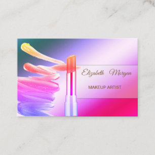 Elegant Modern Farbige ,Lippenstift Visitenkarte
