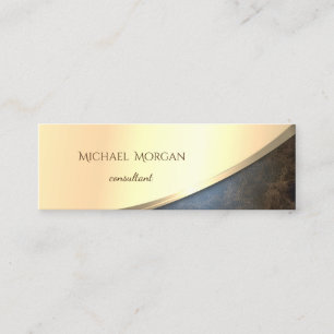 Elegant Modern , Faux Gold, Leder Optik Mini Visitenkarte