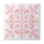 Elegant Modern Feminine Light Pink Stilweiss Weiß Fliese (Vorderseite)