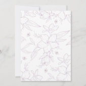 Elegant Modern Floral 48. Geburtstag Einladungen (Rückseite)