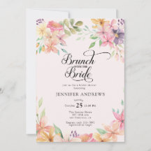 Elegant Modern Floral Classic Bridal Shower Brunch