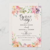 Elegant Modern Floral Classic | Rehearsal Dinner Einladung (Vorne/Hinten)
