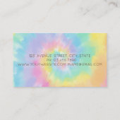 Elegant Modern Floral Cupcake Tie Dye Bakery Visitenkarte (Rückseite)