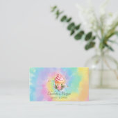 Elegant Modern Floral Cupcake Tie Dye Bakery Visitenkarte (Stehend Vorderseite)