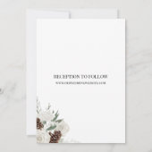 Elegant Modern Floral Wedding Invitation Einladung (Rückseite)