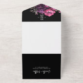 Elegant Modern Florals Moody Wedding All In One Einladung (Außenbereich)