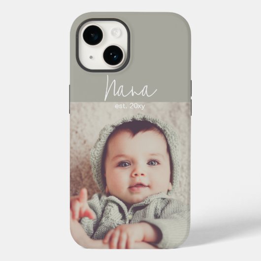Elegant Modern Foto Nana iPhone Case (Rückseite)