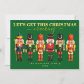 Elegant Modern Funny Green Nutcracker Weihnachten (Vorderseite)