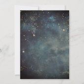 Elegant Modern Galaxy Stars Blue Sweet 16 Einladung (Rückseite)