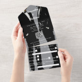 Elegant Modern Gay Men Wedding All In One Einladung (Abreißtisch)