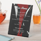 Elegant Modern Gay Men Wedding Rainbow Bar Menu Sockelschild (In Situ)