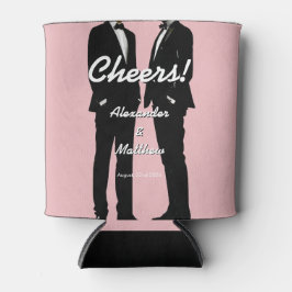 Elegant Modern Gay Men Wedding Rainbow Dosenkühler