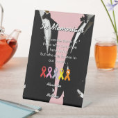 Elegant Modern Gay Men Wedding Rainbow In Memoriam Sockelschild (In Situ)