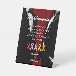 Elegant Modern Gay Men Wedding Rainbow In Memoriam Sockelschild