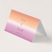 Elegant Modern Gay Men Wedding Rainbow Place Cards (Rückseite)