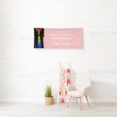 Elegant Modern Gay Men Wedding Rainbow Welcome Banner (Insitu)