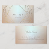 Elegant, modern geometrisch, schlicht visitenkarte (Vorne/Hinten)