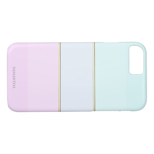 Elegant modern gestreift, allesamt Personalisiert Case-Mate iPhone Hülle (Rückseite (Horizontal))