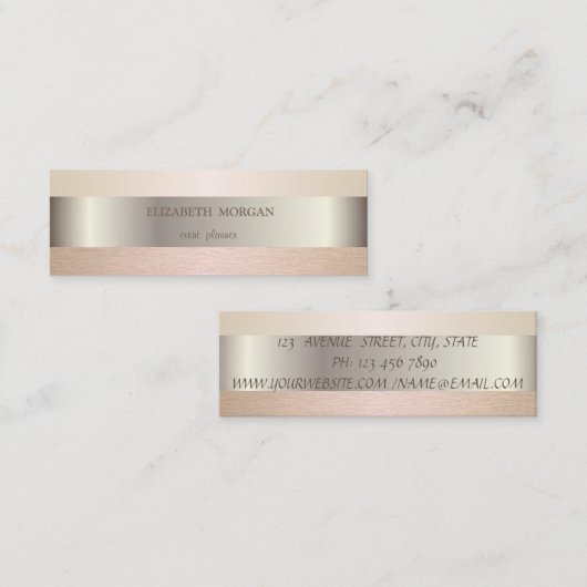 Elegant modern gestylt mini visitenkarte (Vorne/Hinten)