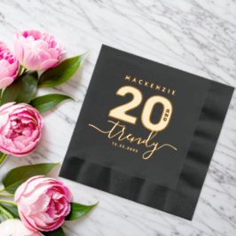 Elegant Modern Girly 20 und Trendy Servietten Mit Folie