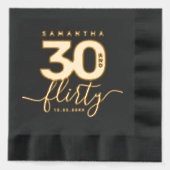 Elegant Modern Girly 30 und Kokett Servietten Mit Folie (Vorderseite)