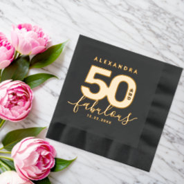 Elegant Modern Girly 50 und fabelhaft Servietten Mit Folie