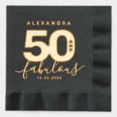 Elegant Modern Girly 50 und fabelhaft Servietten Mit Folie (Vorderseite)