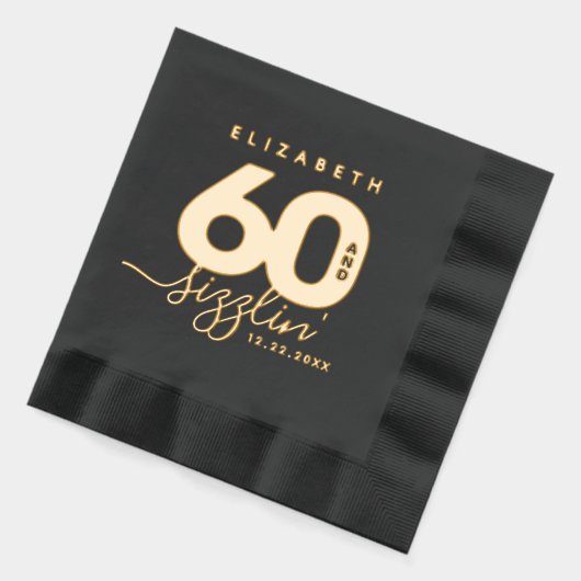Elegant Modern Girly 60 und Sizzlin' Servietten Mit Folie (Links)