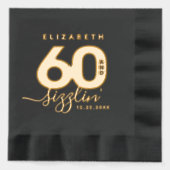 Elegant Modern Girly 60 und Sizzlin' Servietten Mit Folie (Vorderseite)