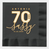 Elegant Modern Girly 70 und Sassy Servietten Mit Folie (Vorderseite)