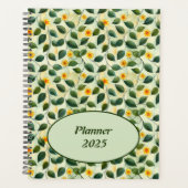Elegant Modern Girly Botanical Floral Foliage 2025 Planer (Vorderseite)
